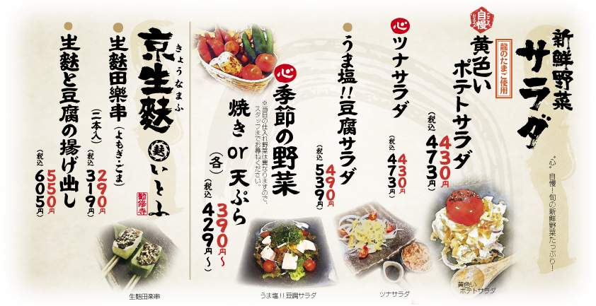 心八剣伝 サラダ・京生麩